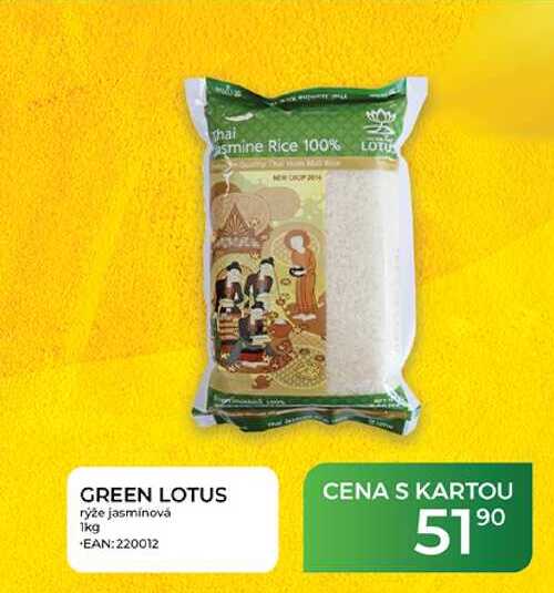  GREEN LOTUS CENA S KARTOU rýže jasminová 1kg  