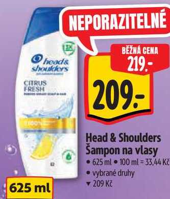 Head & Shoulders Šampon na vlasy, 625 ml