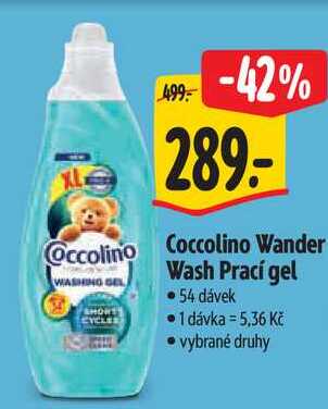 Coccolino Wander Wash Prací gel, 54 dávek Albert