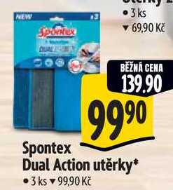 Spontex Dual Action utěrky, 3 ks