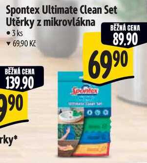 Spontex Ultimate Clean Set Utěrky z mikrovlákna, 3 ks