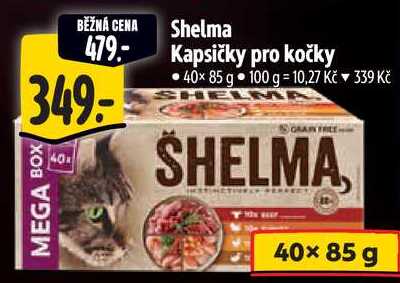 Shelma Kapsičky pro kočky, 40x 85 g