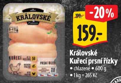 Královské Kuřecí prsní řízky, 600 g