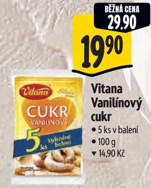 Vitana Vanilínový cukr, 100 g v akci