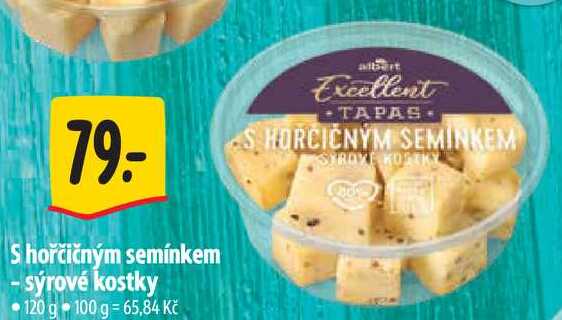 S hořčičným semínkem - sýrové kostky, 120 g