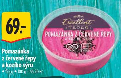 Pomazánka z červené řepy a kozího sýru, 125 g