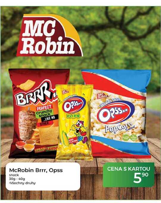 McRobin Brrr, Opss snack 30g-40g 