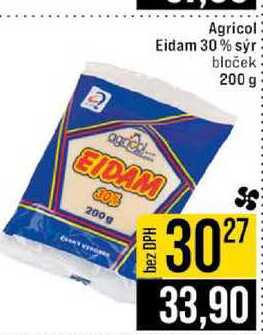 Agricol Eidam 30% sýr bloček 200 g