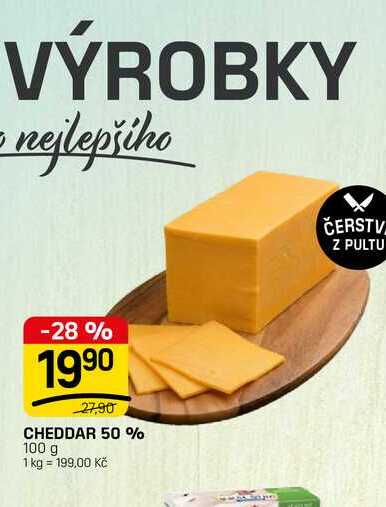 CHEDDAR 50% 100 g 