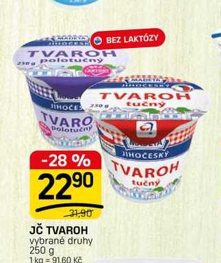 JČ TVAROH vybrané druhy 250 g