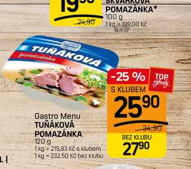 TUŇÁKOVÁ POMAZÁNKA 120 g 