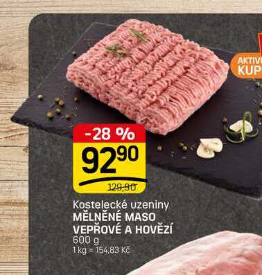 MĚLNĚNÉ MASO VEPŘOVÉ A HOVĚZÍ 600 g