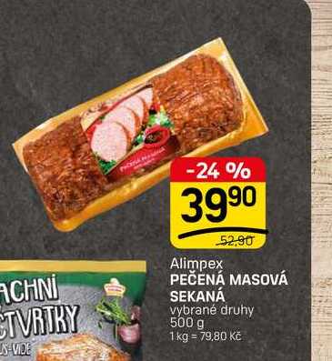 PEČENÁ MASOVÁ SEKANÁ vybrané druhy 500 g