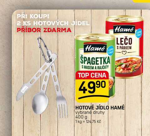 HOTOVÉ JÍDLO HAMÉ vybrané druhy 400 g 
