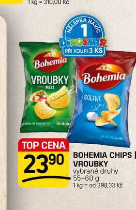 BOHEMIA CHIPS VROUBKY vybrané druhy 55-60 g