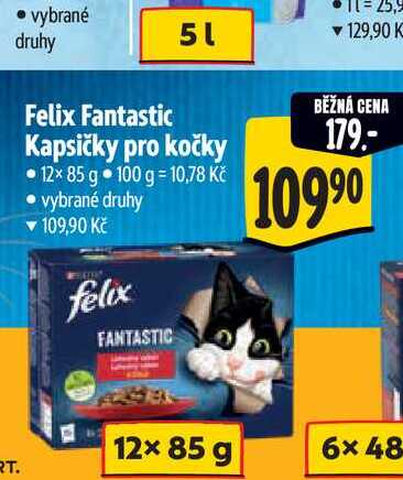  Felix Fantastic Kapsičky pro kočky  12x85 g 