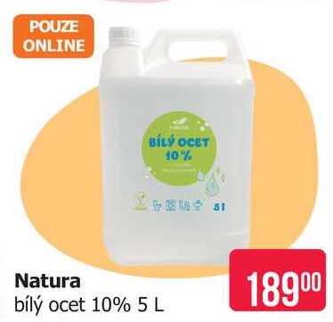 Natura bílý ocet 10% 5 L Teta drogerie