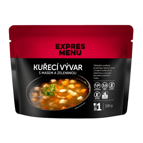 EXPRES MENU Kuřecí vývar se zeleninou, 1 porce