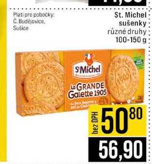 St. Michel sušenky různé druhy 100-150 g 
