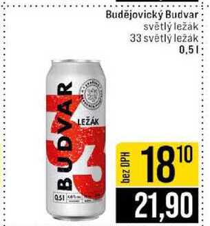 Budějovický Budvar světlý ležák 33 světlý ležák 0,5l