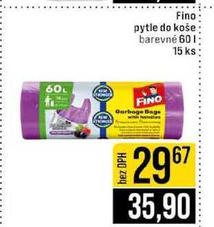 Fino pytle do koše barevné 60l 15 ks