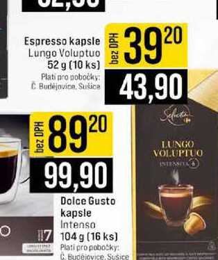 Espresso kapsle Lungo Voluptuo 52 g (10 ks) 