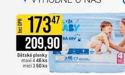 Dětské plenky maxi 4 46 ks midi 350 ks