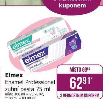 Enamel Professional zubní pasta 75 ml Teta drogerie