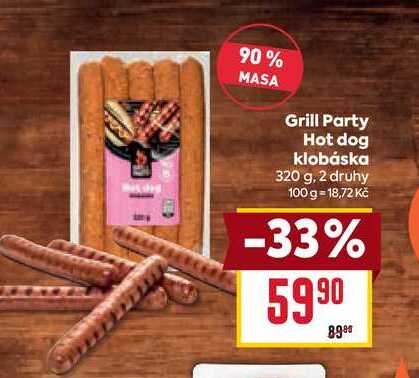 Grill Party Hot dog klobáska 320 g
