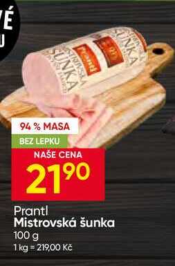 Prantl Mistrovská šunka 100 g