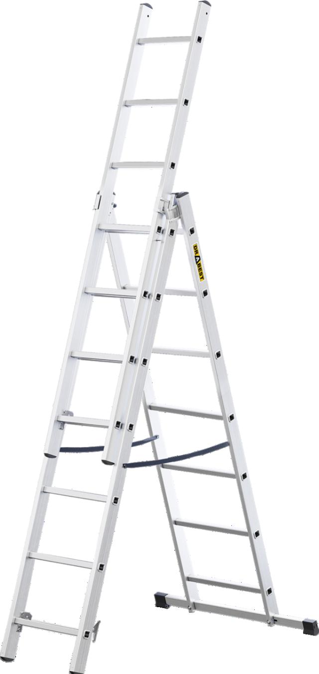 Žebřík hliníkový 3x 7 příček