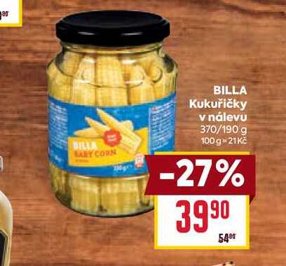 BILLA Kukuřičky v nálevu 370/190 g