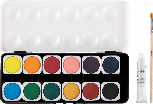 CRELANDO Vodové barvy 12 kusů