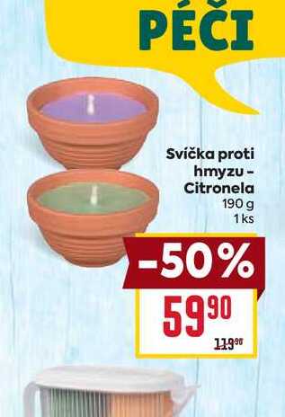 Svíčka proti hmyzu - Citronela 190 g 