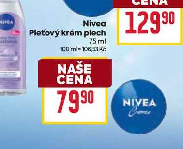 Nivea Pleťový krém plech 75 ml