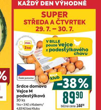 Srdce domova Vejce M podestýlková 30 ks