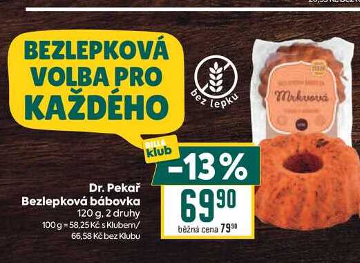 Dr. Pekař Bezlepková bábovka 120 g