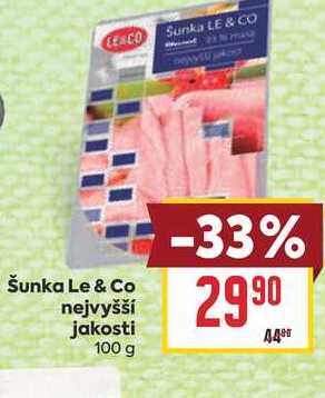 Šunka Le & Co nejvyšší jakosti 100 g 