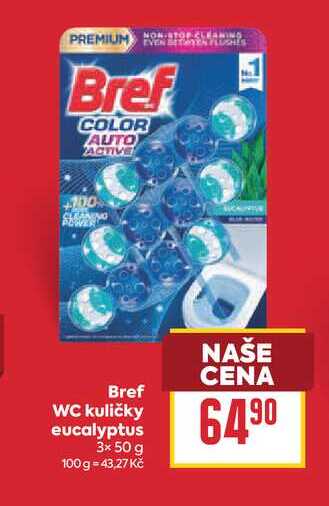 Bref WC kuličky eucalyptus 3× 50 g 