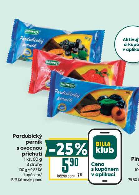 Pardubický perník s ovocnou příchutí 1 ks, 60 g 