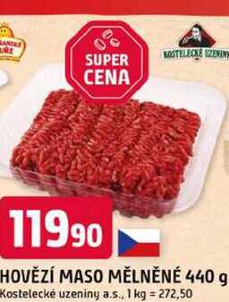 HOVĚZÍ MASO MĚLNĚNÉ 440 g