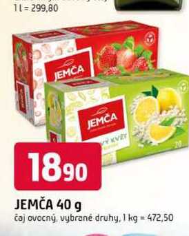 Jemča čaj, vybrané druhy 40g