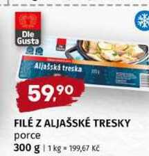 FILÉ Z ALJAŠSKÉ TRESKY porce 300 g 