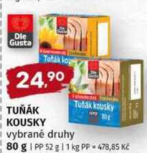 Dle Gusta Tuňak kousky 80 g