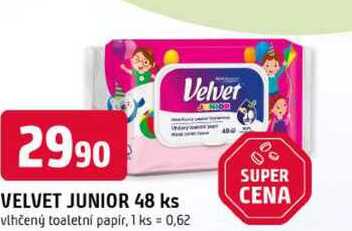 VELVET JUNIOR 48 ks vlhčený toaletní papír Trefa