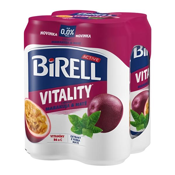 Birell 0.0 Vitality Maracuja & Maté nealkoholické pivo s méně cukru 4x0,33l