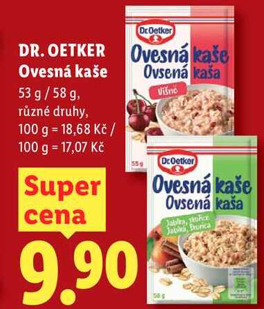 DR. OETKER Ovesná kaše, 53 g/58 g