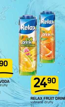 RELAX FRUIT DRINK vybrané druhy 1l