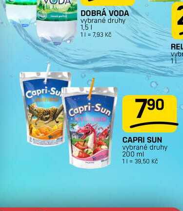 CAPRI SUN vybrané druhy 200 ml