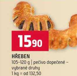 HŘEBEN 105-120 g pečivo dopečené vybrané druhy 